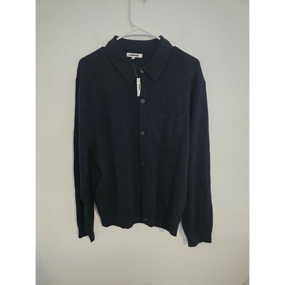 Madewell Other - NWT Madewell Half Milano Stitch Collared Cardigan mens navy size M